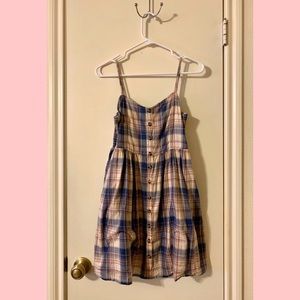 Button Down Striped Summer Dress w/ Pockets